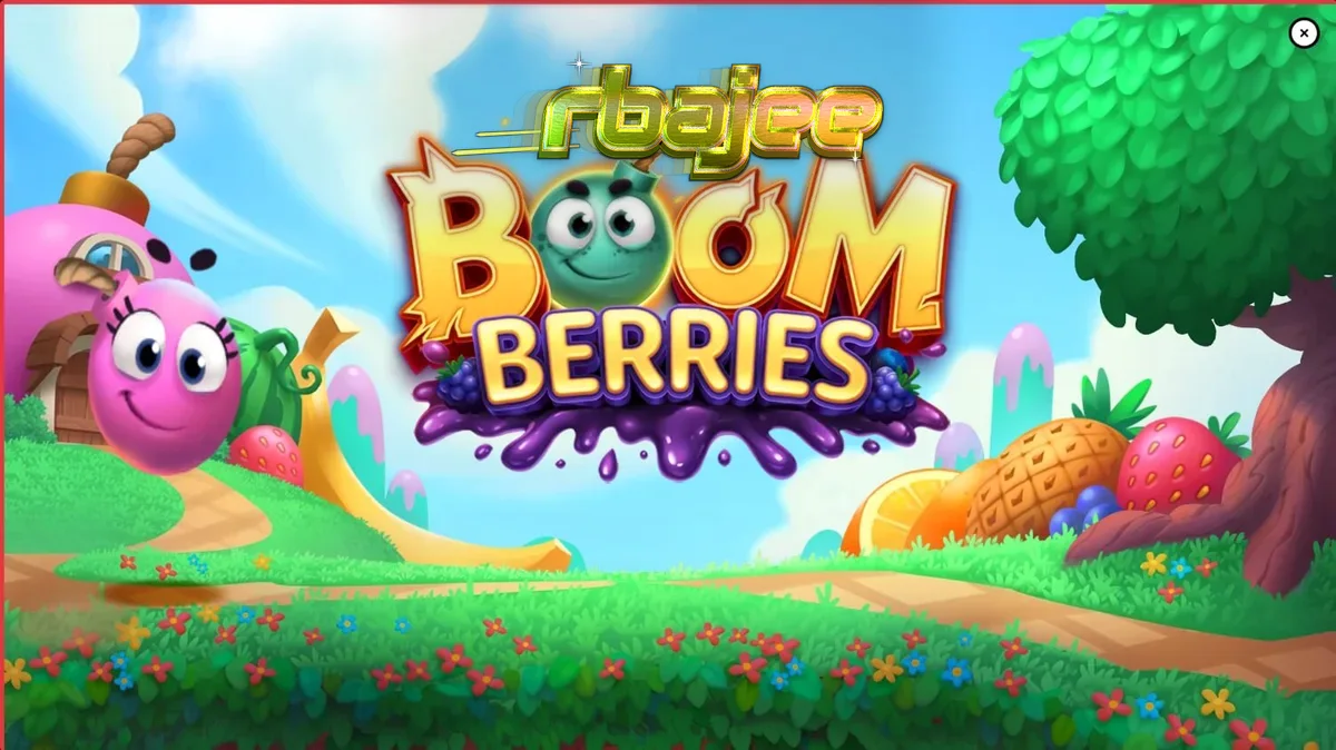 Boomberries স্লট গেমের রঙিন এবং ফলের থিমযুক্ত ইন্টারফেস